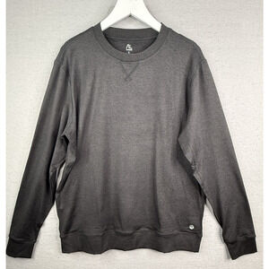 Rhoback Pace Performance Crew Shirt Mens L Heather Gray Long Sleeve Pullover